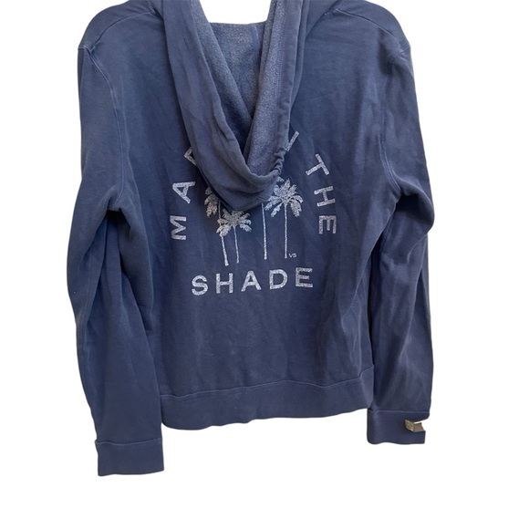 Y2K Victoria Secret Blue Zip Up Jacket with Graphic on the back in size Medium - Picture 4 of 8